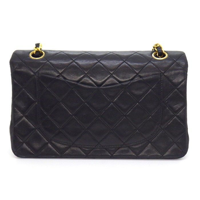 Chanel Shoulder Bag Quilted 23 Classic Small Black Bordeaux Lambskin — view 2