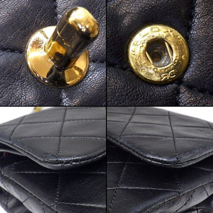 Chanel Shoulder Bag Quilted 23 Classic Small Black Bordeaux Lambskin — view 8