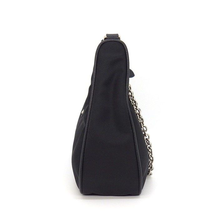 Prada Shoulder Bag Re Edition Re-Nylon Black Red Recycled Polyamide Saffiano — view 3