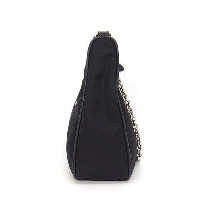 Prada Shoulder Bag Re Edition Re-Nylon Black Red Recycled Polyamide Saffiano — view 3