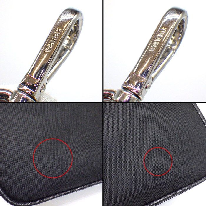 Prada Shoulder Bag Re Edition Re-Nylon Black Red Recycled Polyamide Saffiano — view 7