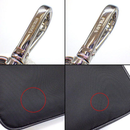 Prada Shoulder Bag Re Edition Re-Nylon Black Red Recycled Polyamide Saffiano — view 7