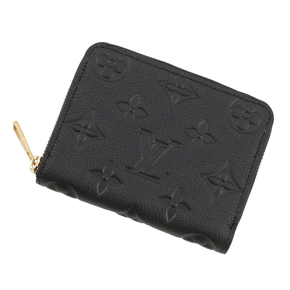 Louis Vuitton Coin Case Monogram Empreinte Zippy Purse Wallet Black