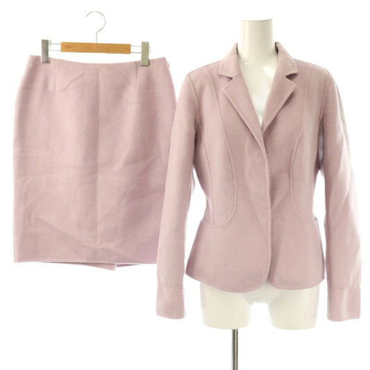 Max Mara Studio Cucito a Mano Set Suit Jacket Skirt Tight Knee Length Angora
