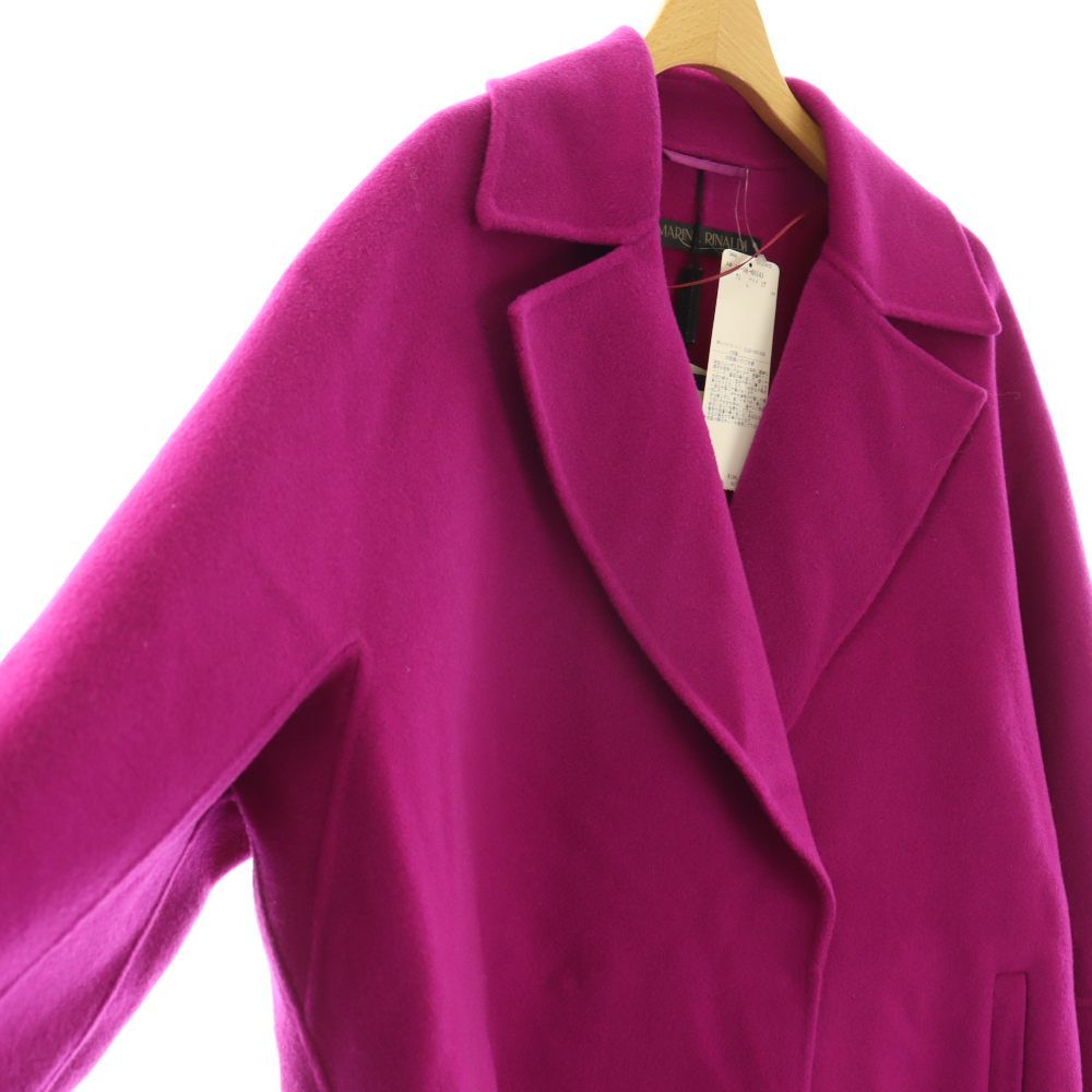 Max Mara Marina Rinaldi Cucito a Mano Coat Che Star Outer Wool 42 Purple — view 3