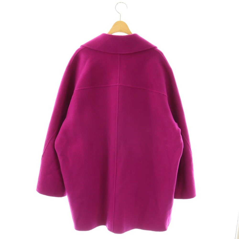Max Mara Marina Rinaldi Cucito a Mano Coat Che Star Outer Wool 42 Purple — view 2