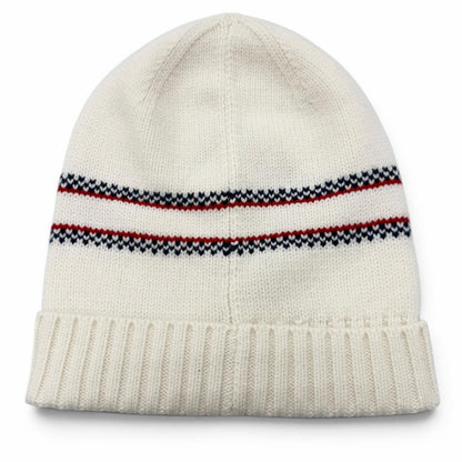Dior Alpes Wool Cashmere Star Logo Hat Knit Cap White Navy — view 6