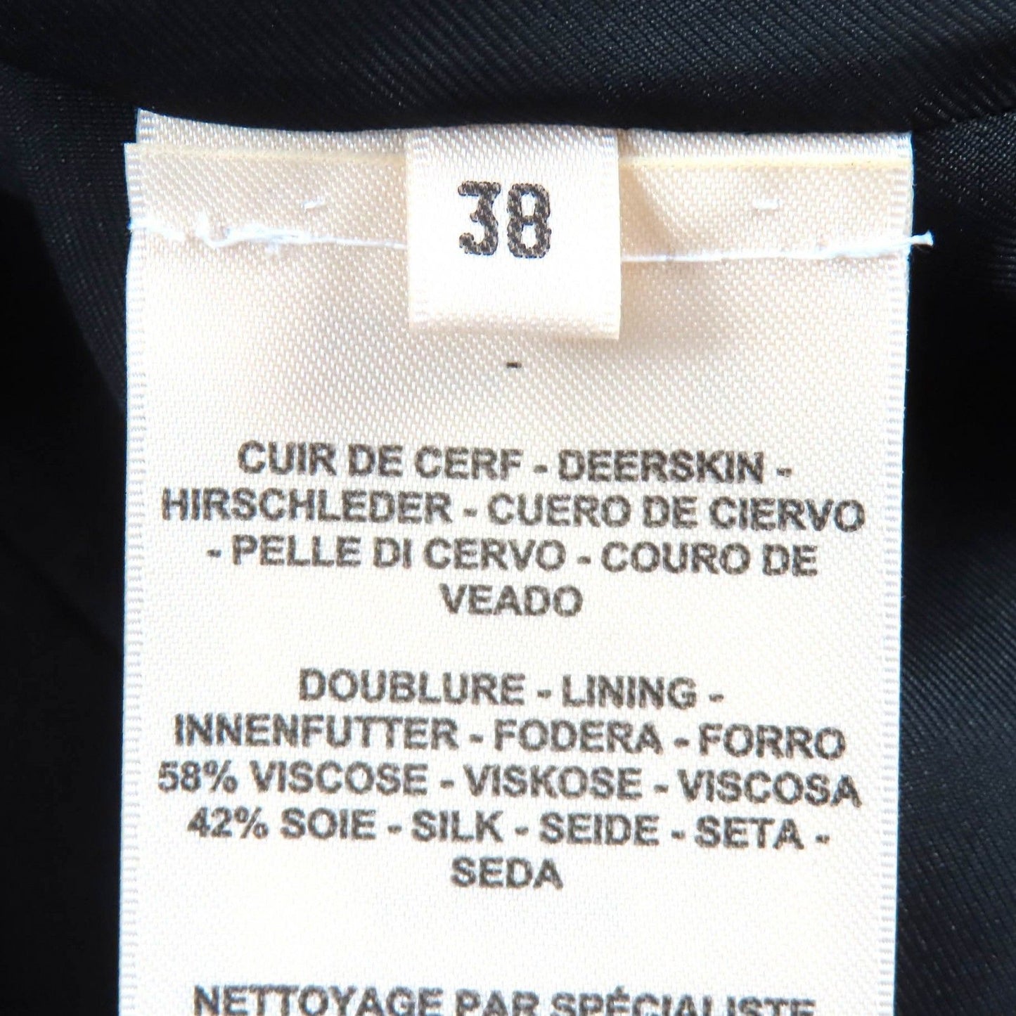 Hermes Silver Series Button Deerskin Horse Riding Jacket Single Leather Black — view 9
