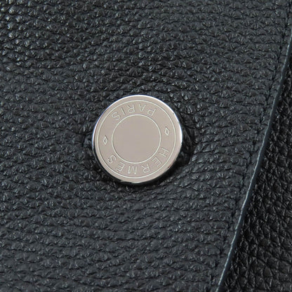 Hermes Silver Series Button Deerskin Horse Riding Jacket Single Leather Black — view 6