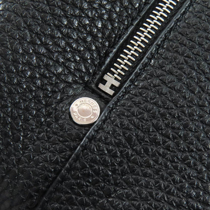 Hermes Silver Series Button Deerskin Horse Riding Jacket Single Leather Black — view 7