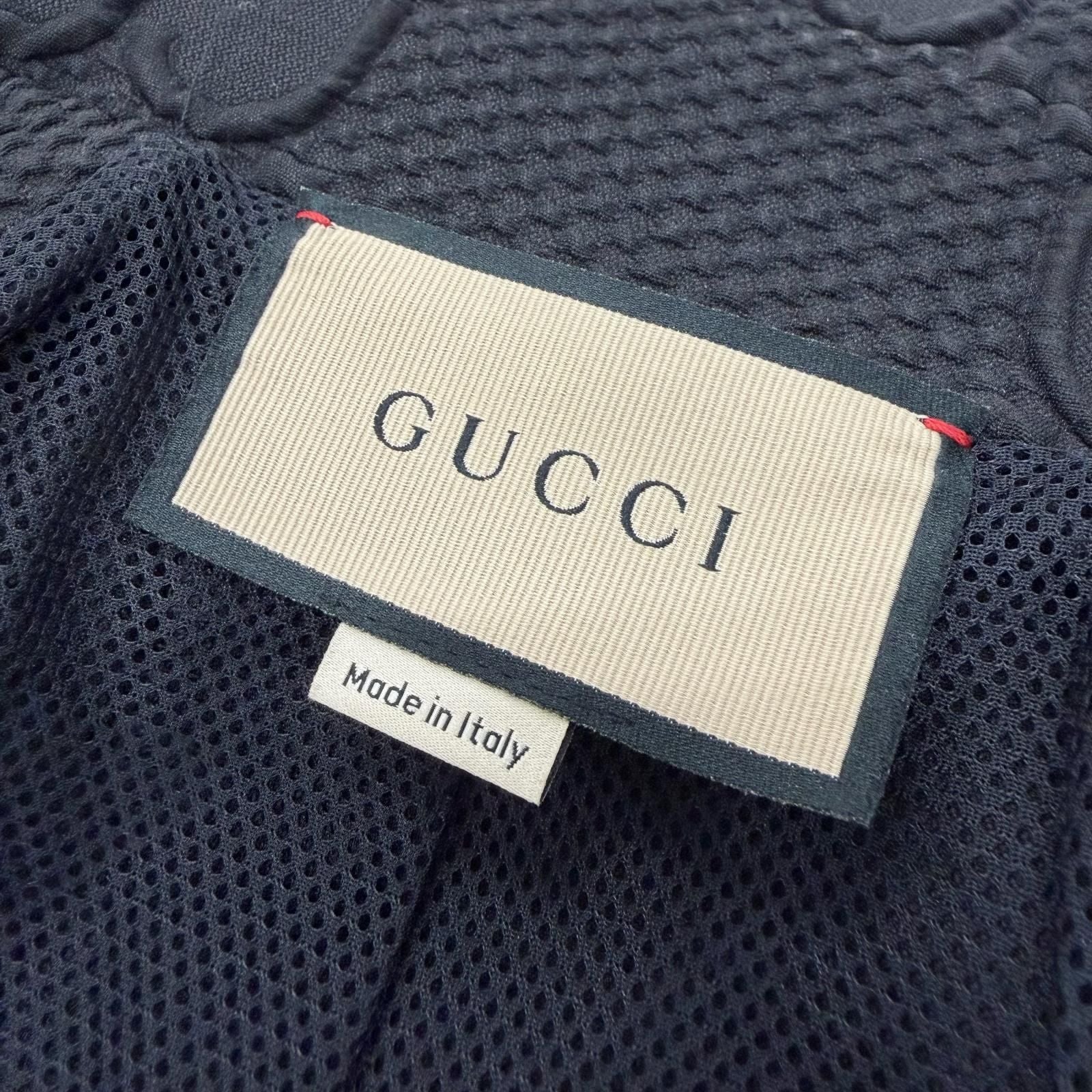 Gucci New Tag GG Stretch Neoprene Zip Up Jersey Jacket Black Yellow — view 9