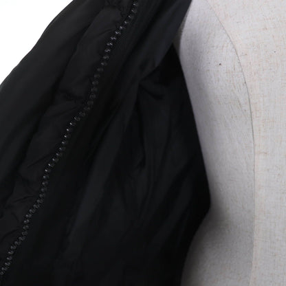 Moncler Grive Logo Patch Hooded Long Length Down Jacket Coat Black — view 5