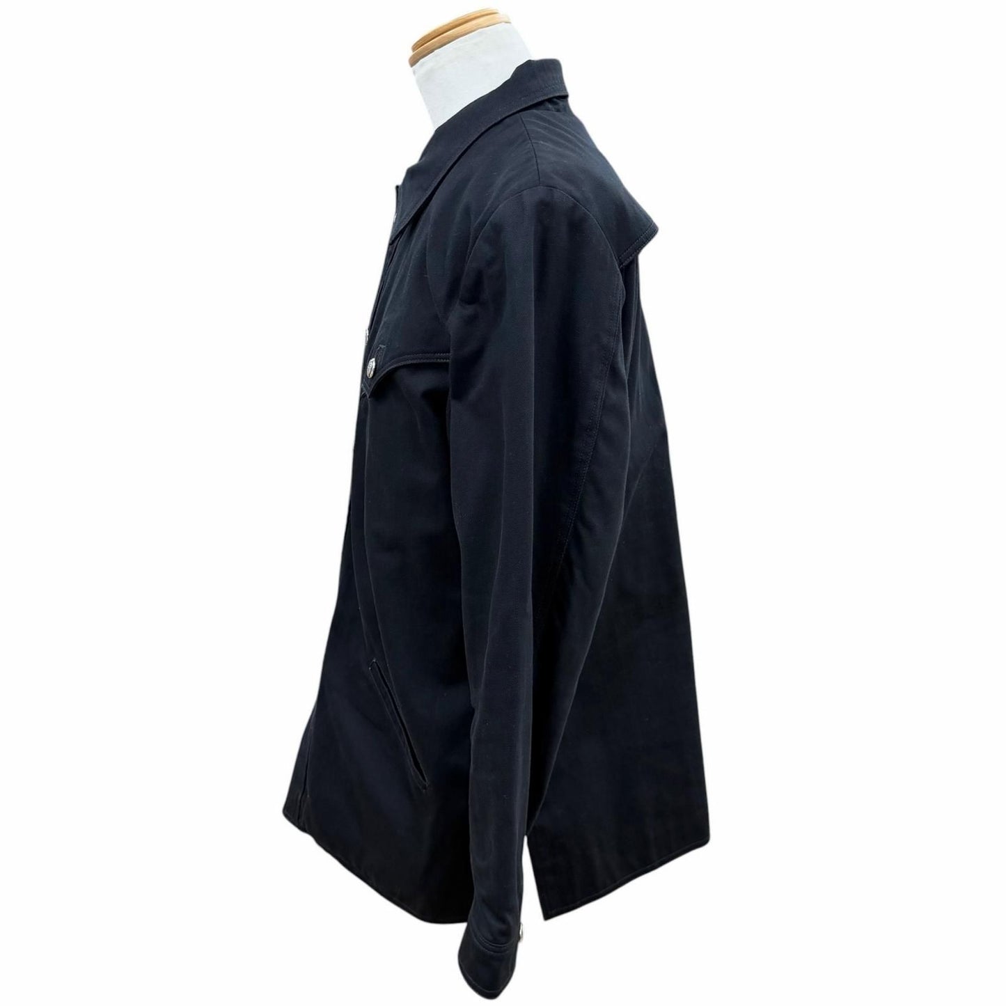 Chrome Hearts Cotton 925 Horse Shoe Button Hunting Jacket Denim Black — view 3