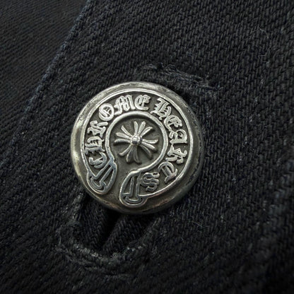 Chrome Hearts Cotton 925 Horse Shoe Button Hunting Jacket Denim Black — view 6