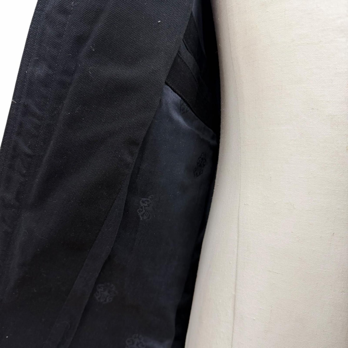 Chrome Hearts Cotton 925 Horse Shoe Button Hunting Jacket Denim Black — view 5