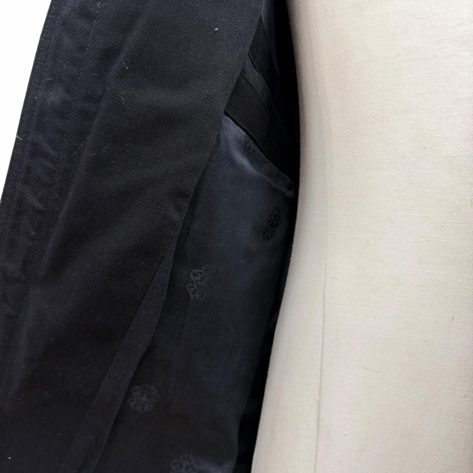 Chrome Hearts Cotton 925 Horse Shoe Button Hunting Jacket Denim Black — view 5