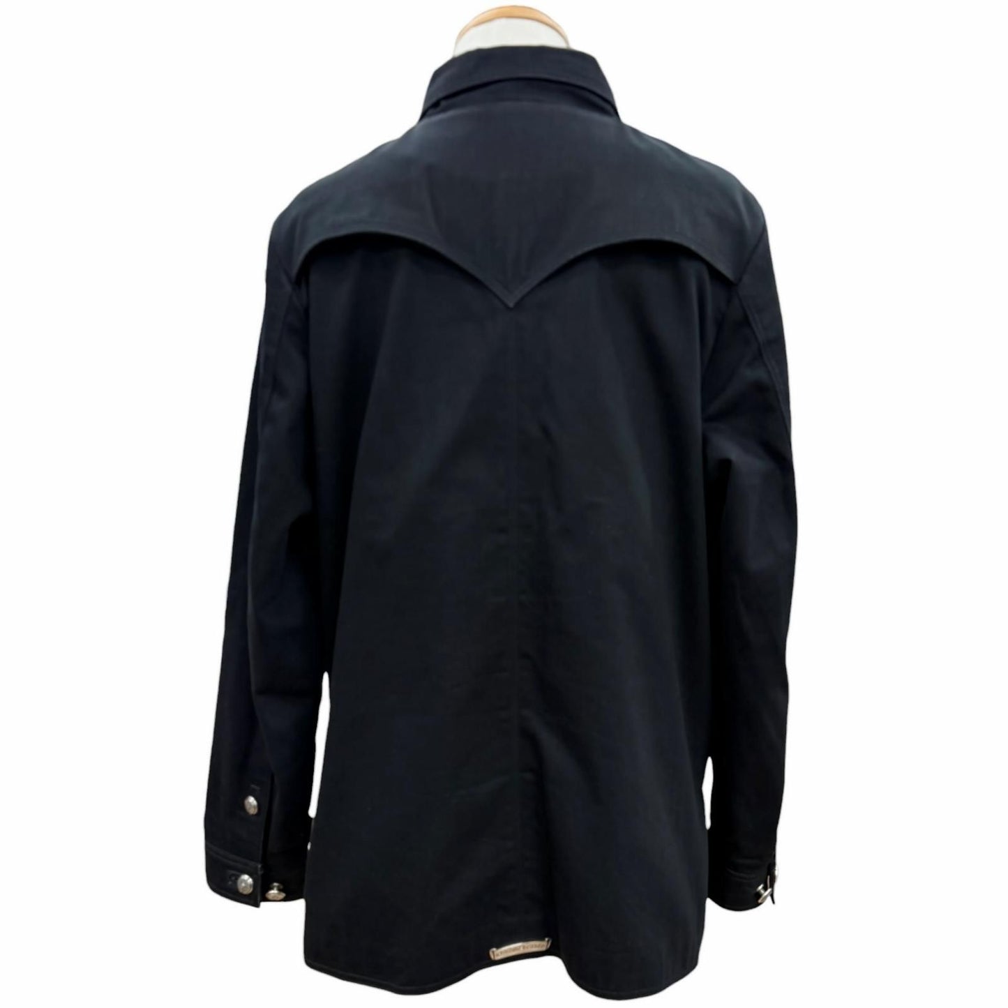 Chrome Hearts Cotton 925 Horse Shoe Button Hunting Jacket Denim Black — view 4