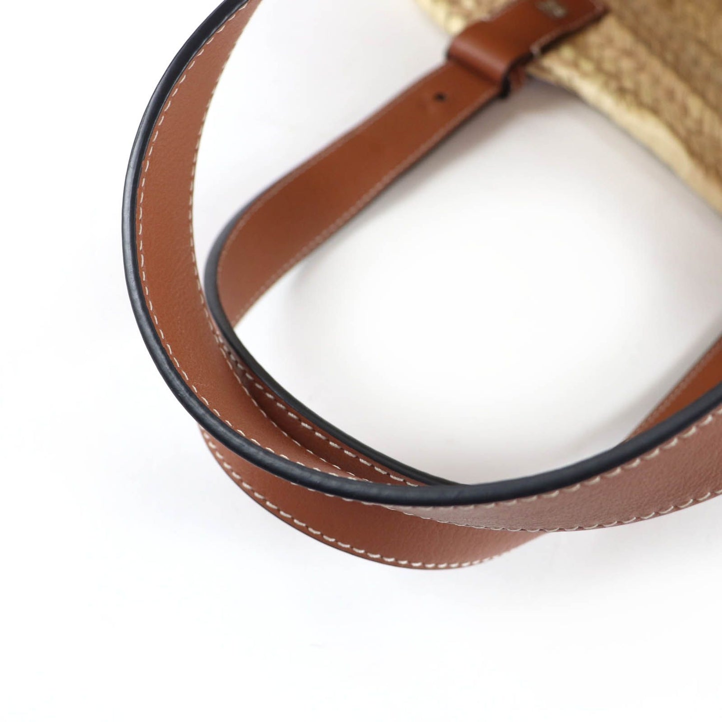 Loewe Basket Small Handbag Natural Tan Raffia Leather Bag — view 6