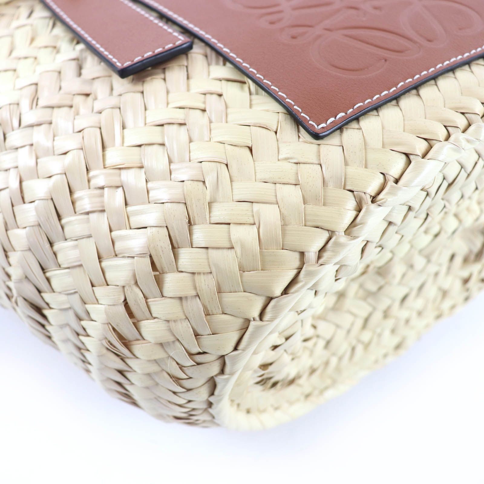 Loewe Basket Small Handbag Natural Tan Raffia Leather Bag — view 7