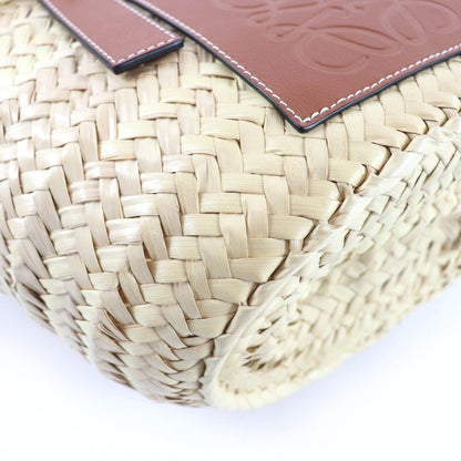 Loewe Basket Small Handbag Natural Tan Raffia Leather Bag — view 7
