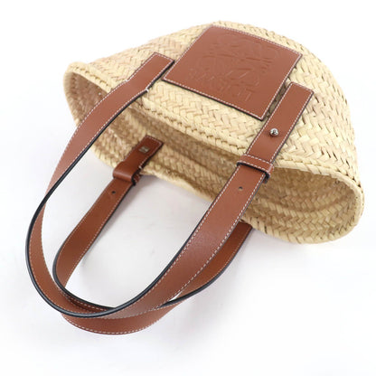 Loewe Basket Small Handbag Natural Tan Raffia Leather Bag — view 5