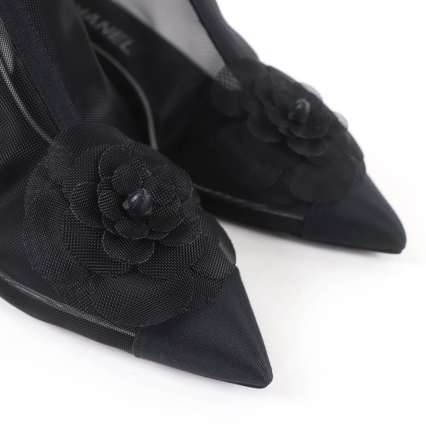 Chanel CC Logo Camellia Mesh Boot — view 8