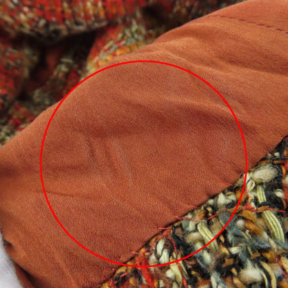 Chanel Vintage Wool Coco Button Tweed Jacket Orange 36 — view 9