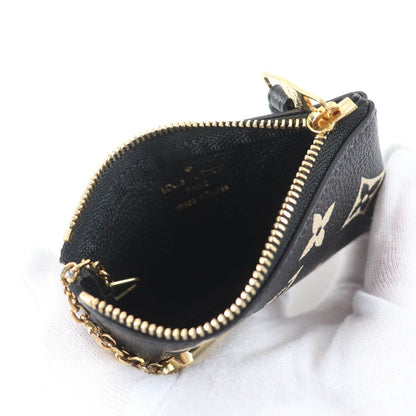 Louis Vuitton Card & Key Case Pochette Cles Monogram Empreinte Coin Black Beige — view 6