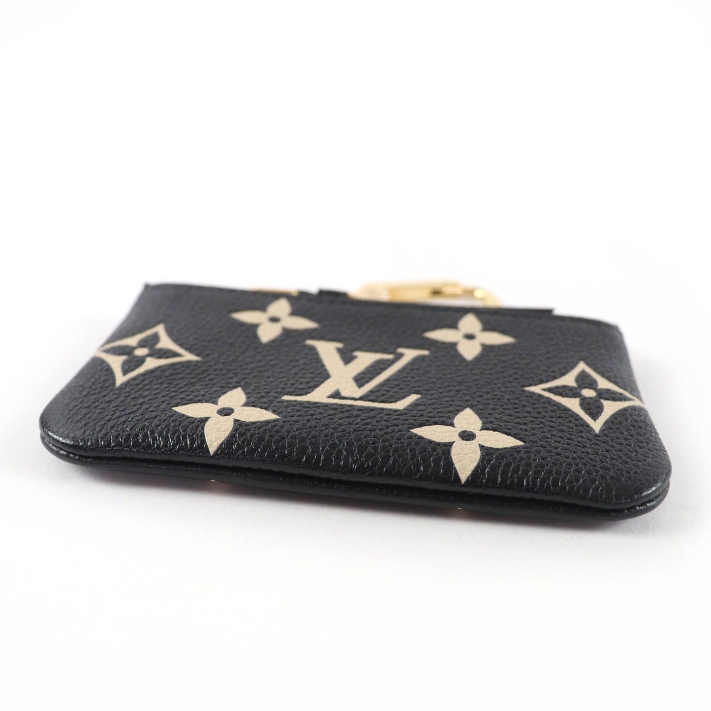 Louis Vuitton Card & Key Case Pochette Cles Monogram Empreinte Coin Black Beige — view 4
