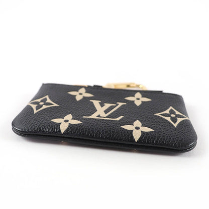 Louis Vuitton Card & Key Case Pochette Cles Monogram Empreinte Coin Black Beige — view 4