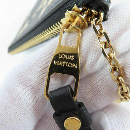 Louis Vuitton Card & Key Case Pochette Cles Monogram Empreinte Coin Black Beige — view 8