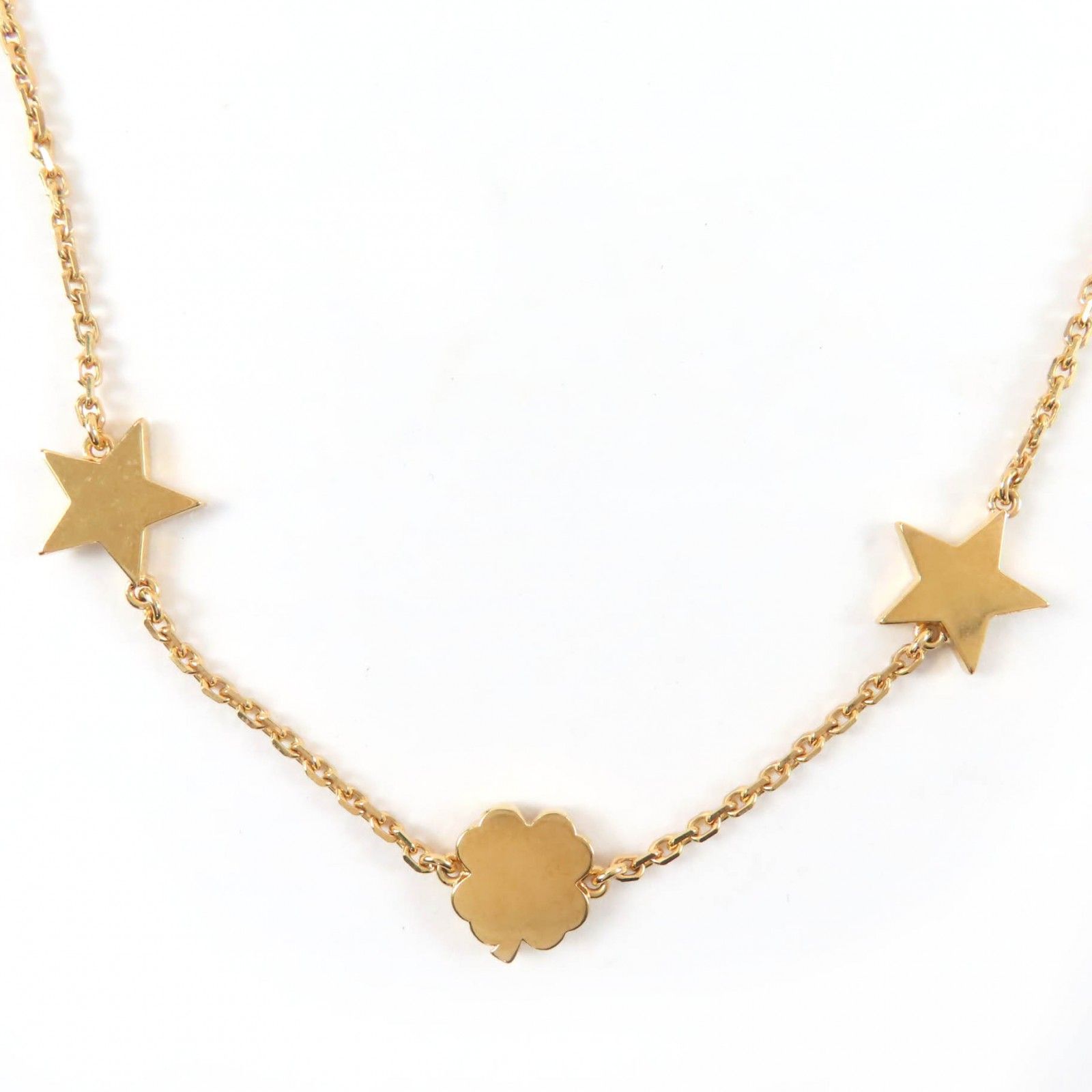 Dior Destiny Mother of Pearl Star Clover Necklace Gold — view 8