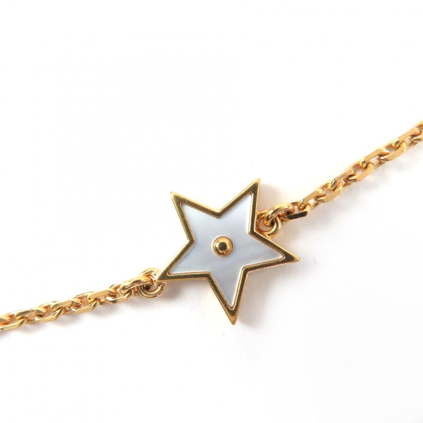Dior Destiny Mother of Pearl Star Clover Necklace Gold — view 5