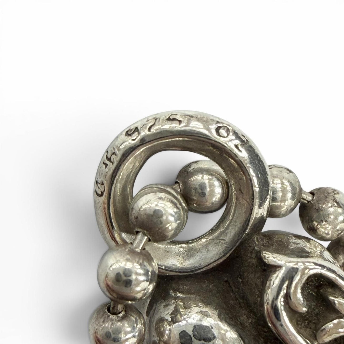 Chrome Hearts 925 Heart Stack Ball Chain Necklace Silver — view 5