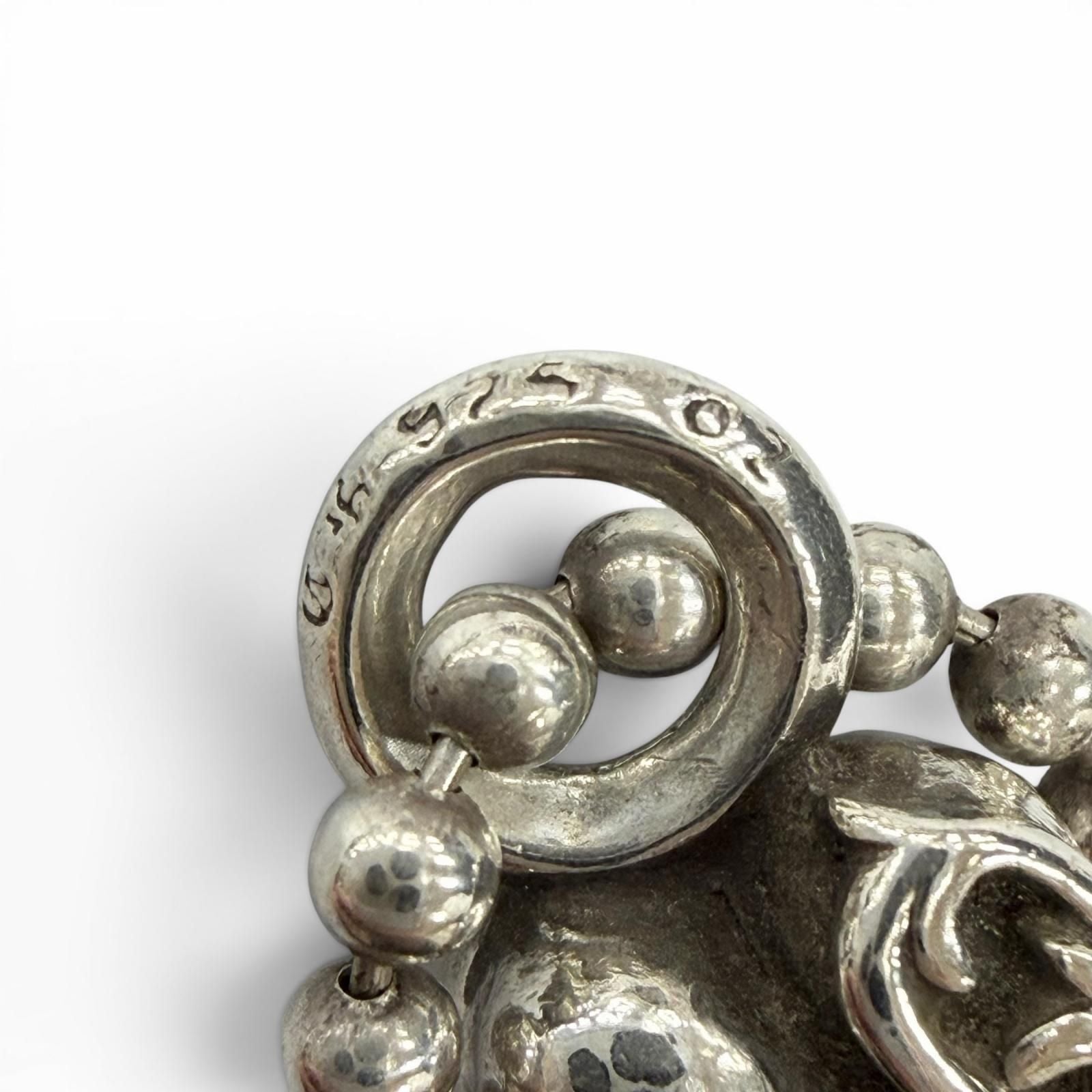 Chrome Hearts 925 Heart Stack Ball Chain Necklace Silver — view 5