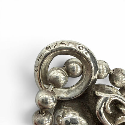 Chrome Hearts 925 Heart Stack Ball Chain Necklace Silver — view 5