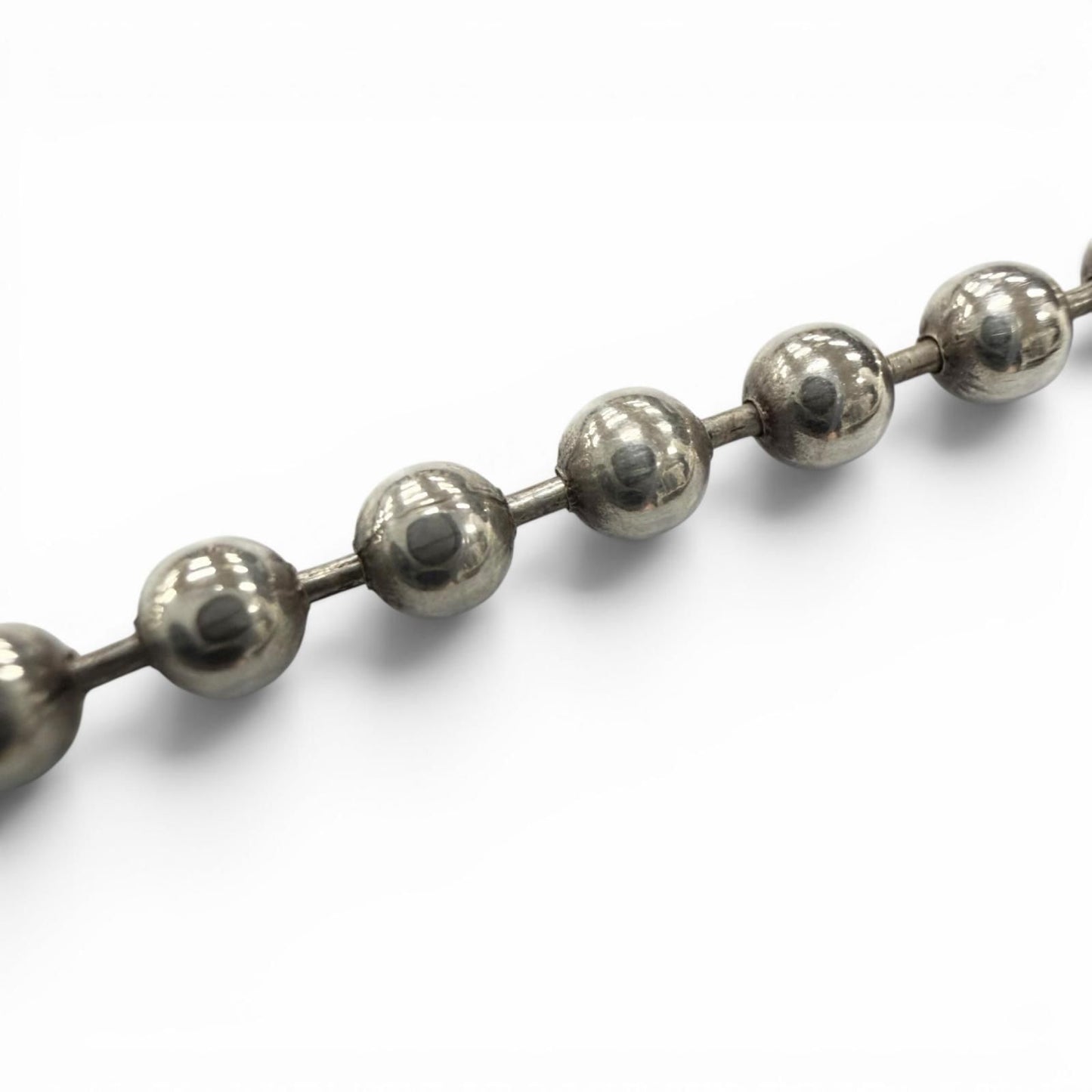 Chrome Hearts 925 Heart Stack Ball Chain Necklace Silver — view 6