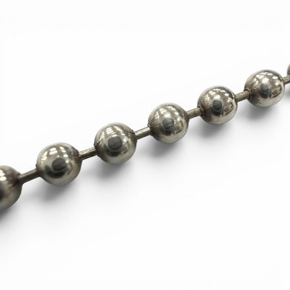 Chrome Hearts 925 Heart Stack Ball Chain Necklace Silver — view 6
