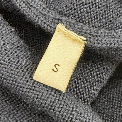 Gucci Wool GG Button Neck Long Sleeve Knit Dress Cardigan Navy White Gold — view 7