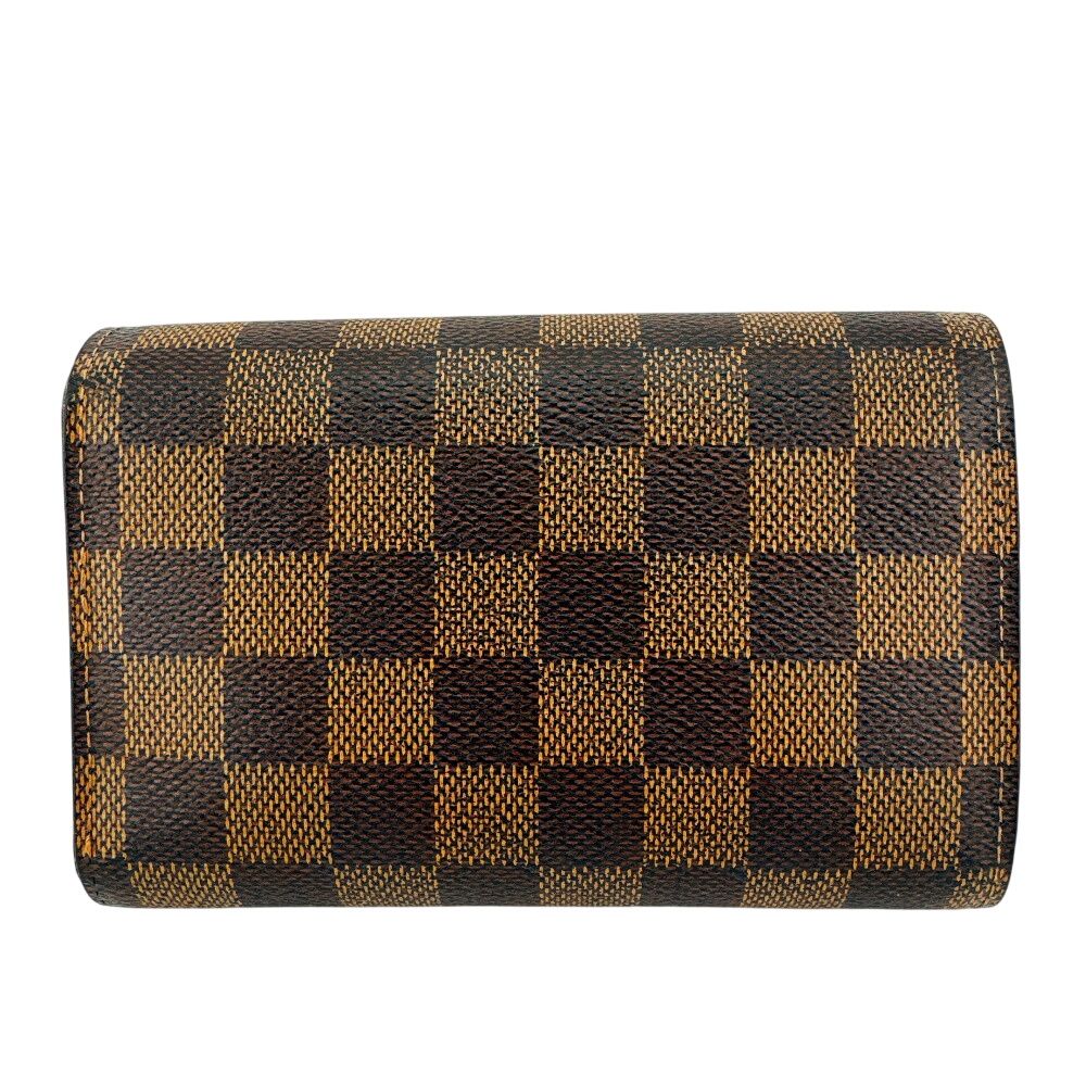 Louis Vuitton Portefeuille Alexandra Damier Leather Trifold Wallet Brown — view 2
