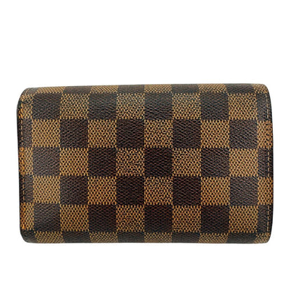 Louis Vuitton Portefeuille Alexandra Damier Leather Trifold Wallet Brown — view 2