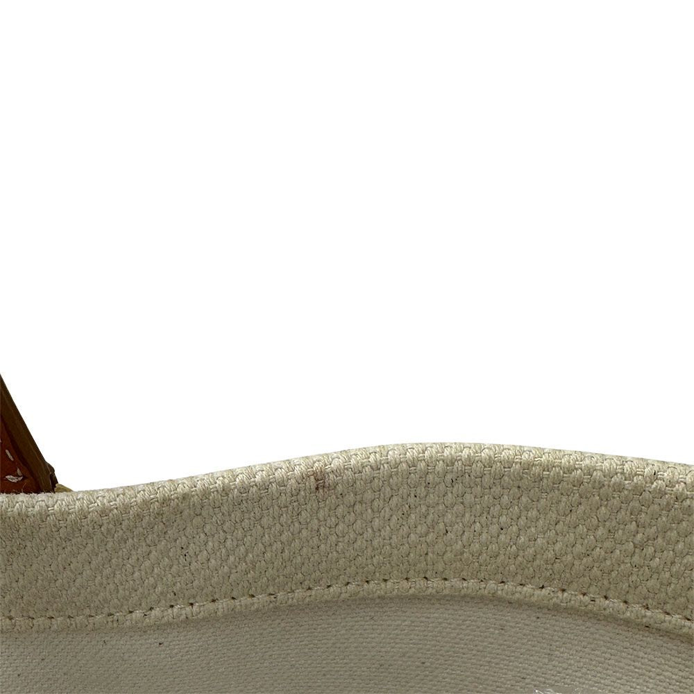 Celine Tote Canvas Horizontal Cover White Brown Large — view 9