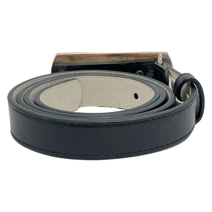 Bvlgari Belt 34 85 Black Silver Gold Sbulgari Leather — view 2
