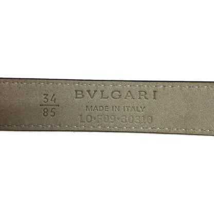 Bvlgari Belt 34 85 Black Silver Gold Sbulgari Leather — view 4