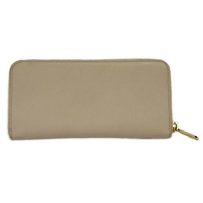 Saint Laurent Paris Wallet Gray Beige Zip Around Leather — view 2