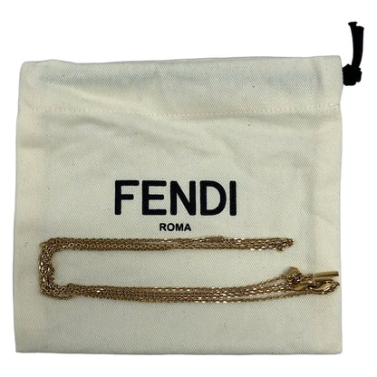 Fendi Key Holder Nano Fast Charm Pink Beige Gold Clasp Leather — view 4
