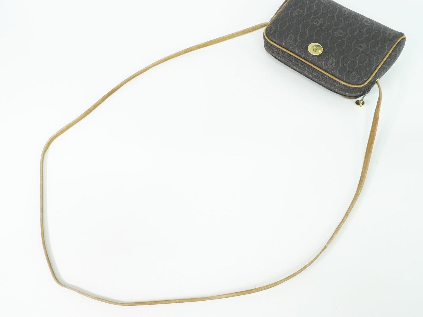 Dior Honeycomb Pattern Shoulder Bag Pochette Black — view 4