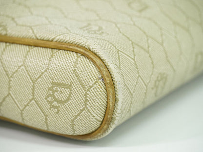 Dior Honeycomb Pattern Shoulder Bag Pochette Beige — view 7