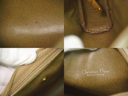 Dior Honeycomb Pattern Shoulder Bag Pochette Beige — view 9
