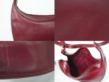 Cartier Must Line Shoulder Bag Leather Bordeaux — view 8